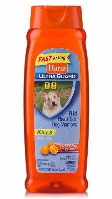 Hartz UltraGuard Flea & Tick Dog Citrus Shampoo, 18 Oz