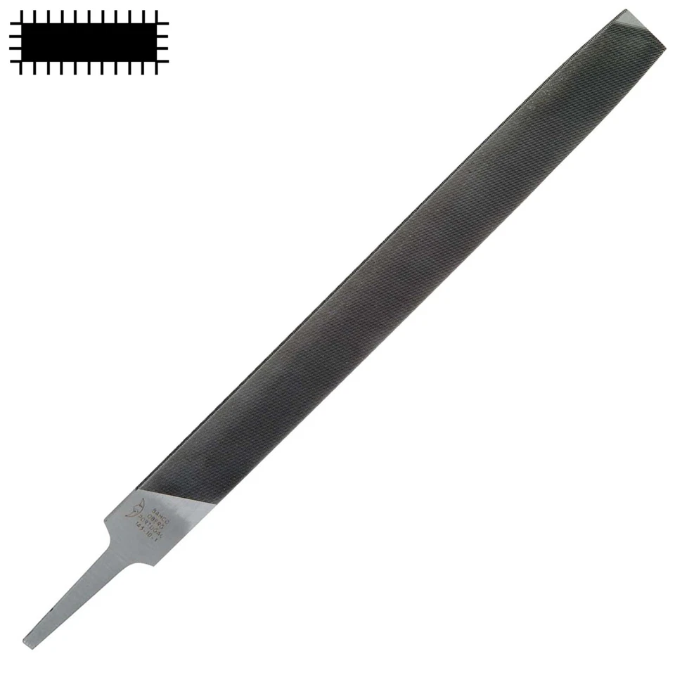 WILLIAMS INDUSTRIAL Bahco Mill Smooth File, 10", Single Cut, 53 TPI #1-143-10-3-0 Single Cut Edges