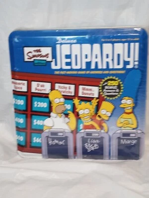 The Simpsons Deluxe Edition Jeopardy Game Vintage 2004 Pressman New Sealed Tin - Image 1 of 4