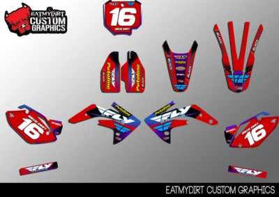 FOR HONDA CRF 150R 2007-2017 CUSTOM GRAPHICS KIT MX DECALS MOTOCROSS STICKERS - Image 1 of 2