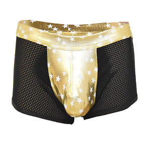 Boxer Shorts mit glänzendem Beutel transparentem Stoff Size:L(1802)