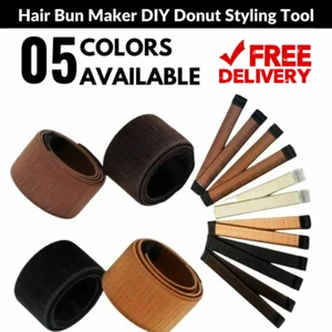 Hair Maker Bun Donut Styling Bands Former Foam French Twist Magic DIY Easy Tool - Picture 1 of 22