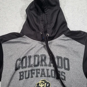 Sudadera con Capucha Colorado Buffaloes Para Hombres Pequeña Antigua Marca Universitaria Gris Negra - Imagen 1 de 9