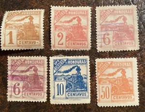 Honduras Scott#103, 104, 106, 106b, 107, 109 MH e catalogo usato $5 - Foto 1 di 2