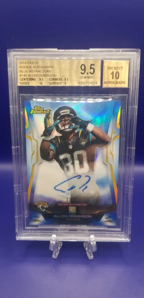 2014 Topps Finest Allen Robinson Blue Refractors Auto /25 BGS 9.5 Auto 10 RC 🔥 - Image 1 of 2