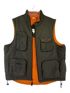 CanyonRiverBlues Men XL Vest Green Called The Shuttle Vest 4 Zip Close Pockets - Picture 1 of 16