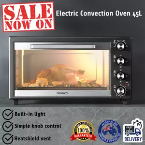 Devanti Electric Convection Oven Bake Benchtop Rotisserie Grill 45L - Picture 1 of 11