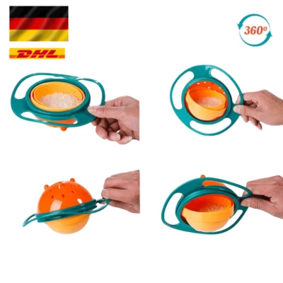 Universal Gyro Bowl 360° Drehung auslaufsichere Fütterungsschale für Baby gyro - Bild 1 von 4