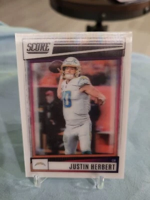 2022 Panini Score Justin Herbert Dynamic 3D Lenticular Case Hit  - Image 1 of 2