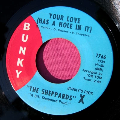 THE SHEPPARDS - Your Love Has a Hole in It - Near Mint 45 rpm - Bunky 7766 - Image 1 of 2