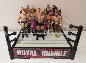 Lot of 14 Mattel WWE 7" Wrestling Action Figures Plus Spring Loaded Play Ring - Picture 1 of 13