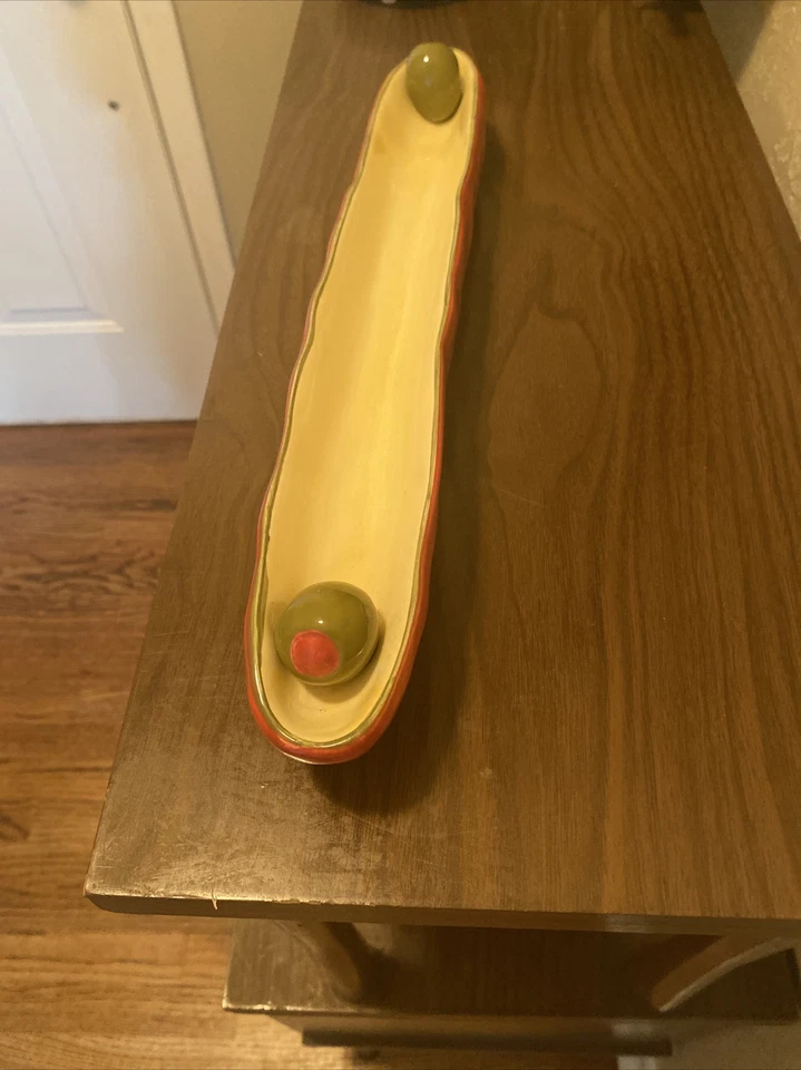 Bella Casa By Ganz Olive Boat - Image 1 of 4