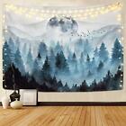 Krelymics Misty Forest Tapestry Foggy Mountain Tapestry Magical Tree Tapestry