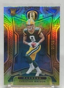 CHRISTIAN WATSON 2022 PANINI GOLD STANDARD PLATINUM ROOKIE RC #D 33/75 PACKERS🔥