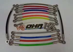 OHA Stainless Steel Braided Front Brake Line Kit for Suzuki GT250 K 1973 - Picture 1 of 2