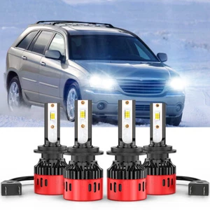 For Chrysler Pacifica 2004-2006 - 4X Combo H7 LED Headlight High Low Beam Bulbs - Picture 1 of 12