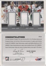 2012 ITG Heroes and Prospects Silver /40 Zachary Fucale Nathan MacKinnon #PT-01