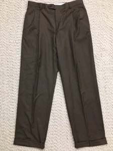 Austin Reed London Mens Dress Pleated Cuffed Wool Pants * NEW * 34 X 30 * - Picture 1 of 9