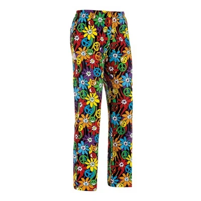 Pantalone Cuoco Coulisse Peace and Love Multicolor - EGOCHEF - Pizzaiolo - Immagine 1 di 2
