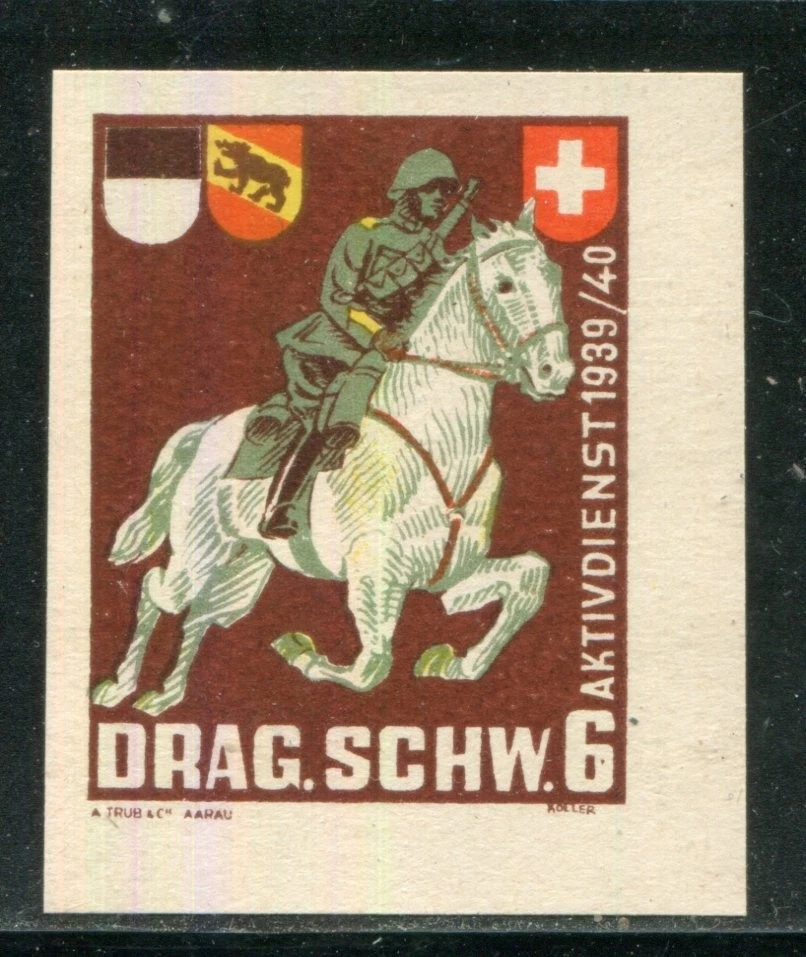 Switzerland Sellos Soldado y Caballería (Caballería) #5 MNH 30 Foto 1 de 1