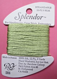 Rainbow Gallery Needlepoint Thread ~ Splendor ~S956 Avocado ~ 100% Silk - Picture 1 of 3