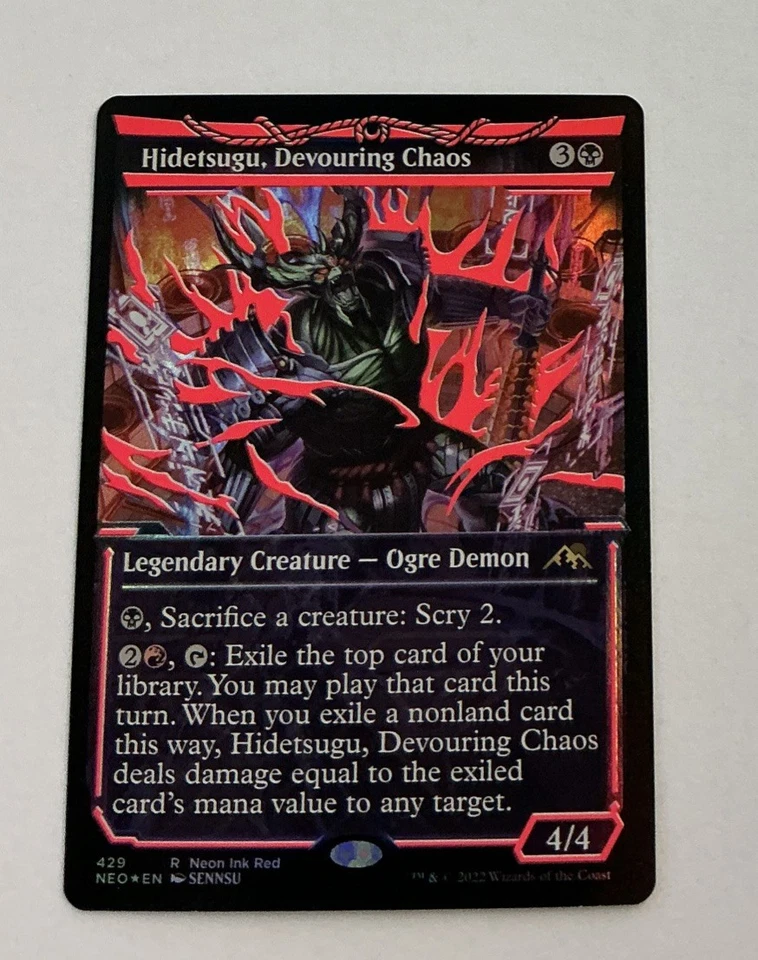 Hidetsugu, Devouring Chaos (Neon Red) NM Foil MTG Magic the Gathering -- S2G -- - Image 1 of 2