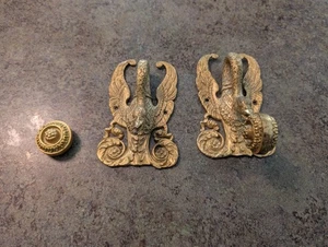 Elegant 24K Gold Plated Sherle Wagner Swan Towel Holder Wall Brackets Only ~READ - Picture 1 of 9
