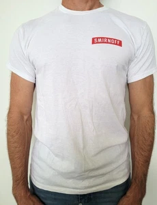 Smirnoff "Vodka for the People" Promo T-Shirt weiß rot Logo - Größe Herren Medium - Bild 1 von 5
