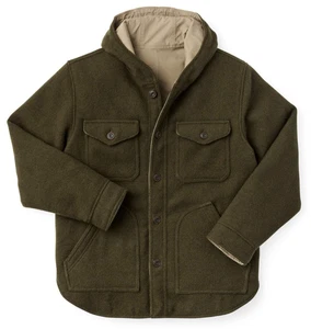 Filson Snohomish Reversible Jacket 20232894 McKinley Olive Dark Light Tan Wool - Picture 1 of 5