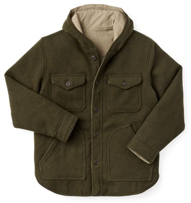 Filson Snohomish Reversible Jacket 20232894 McKinley Olive Dark Light Tan Wool - Image 1 of 4