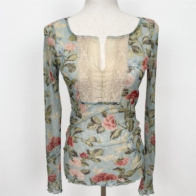 Top Ralph Lauren Denim & Supply Mujer Pequeño Floral Encaje Hadas Festival Y2K Boho Foto 1 de 4