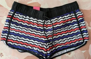 Decathlon Olaian Tiny Women's Board Shorts Sz L Multicolour Stripes Swim Beach - Picture 1 of 16
