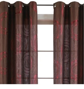 2 50X84 ChocoRio Red Brown JCP Focus Light Filtering Grommet Curtain Panel Drape - Picture 1 of 7