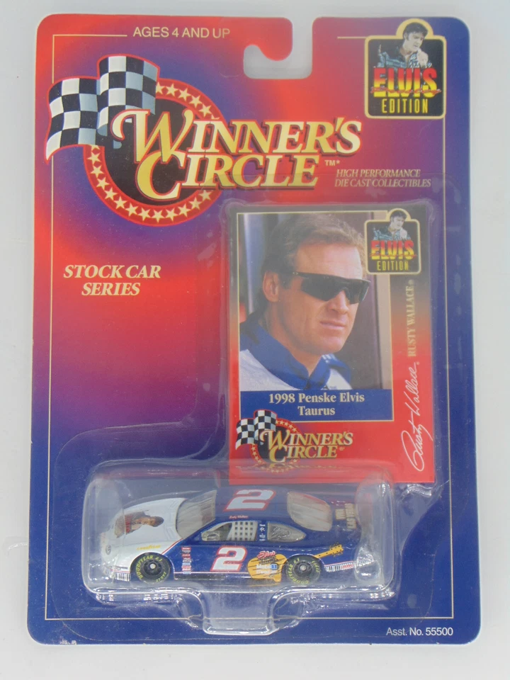WINNER'S CIRCLE 1998 RUSTY WALLACE #2 FORD ELVIS VIVA LAS VEGAS NASCAR 1:64 - Image 1 of 1