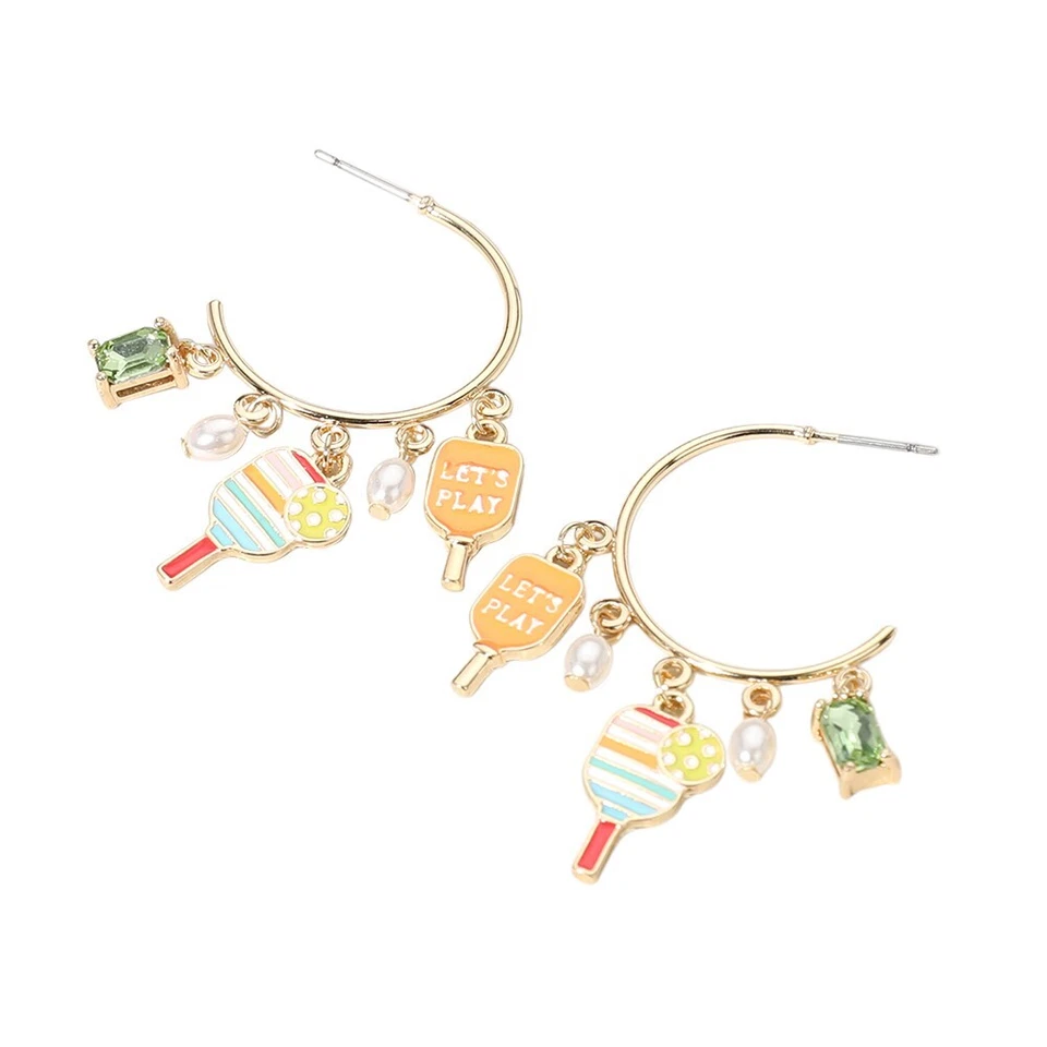 Pendientes bola encurtido encanto medio aro Let's Play DORADO MELOCOTÓN 230 Foto 1 de 1