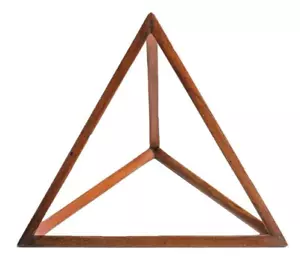 Da Vinci Platonic Tetrahedron 3D Geometric Model 4" Polyhedron Interior Accent - Picture 1 of 1