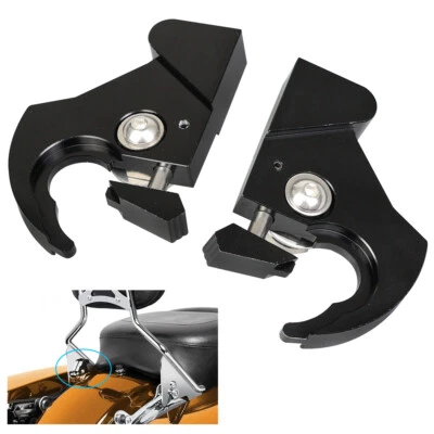 1986-2024 Detachable Mounting Luggage Rack Docking Latch Clips For Harley Foto 1 de 4