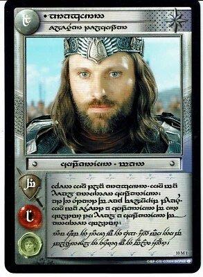LORD OF THE RINGS TCG / CCG OVERSIZED PROMO 10M1 ARAGORN DEFENDER OF FREE PEOPLE - Image 1 of 2