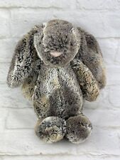 Jellycat WOODLAND BABE Bashful Bunny Rabbit 12" Plush Gray Brown Stuffed Lovey
