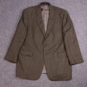 Chaps Ralph Lauren Blazer 48L Beige Plaid Wool Sport Coat Jacket CRL - Picture 1 of 14