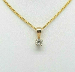 Diamond Pendant: 0.20ct Diamond in 9ct Yellow Gold Pendant NEW RRP $1300 - Picture 1 of 6