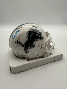 Ennis Rakestraw Jr. Autographed Detroit Lions STS Mini Football Helmet Beckett C - Picture 1 of 4