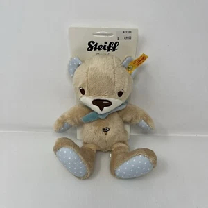 Steiff Benny Bär Plüschtier Kuscheltier 240225 hellbraun/blau mit Biene - nicht verbunden, NEU - Bild 1 von 7