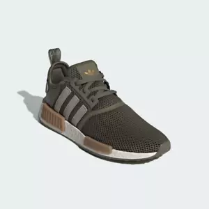 Adidas Men's NMD R1, Style# IF6778, Size 8.5, Olive Strata/Silver Pebble/White - Picture 1 of 11