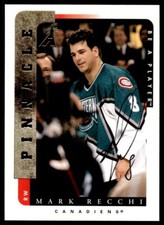 1996-97 Pinnacle Be a Player Autographs Mark Recchi Auto Montreal Canadiens #20