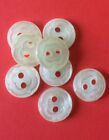 Vintage Ivory Coloured Buttons 13mm  X 8 Used