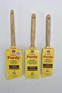 Vintage LOT of 3 PURDY PAINT BRUSHES NEW IN PACKAGE PAINT on HANDLES #07648 - Picture 1 of 3