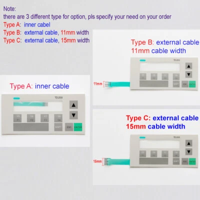 Fit for SIMATIC S7 TD200 6ES7272-0AA30-0YA0 TD 200 6ES7 272-0AA30-0YA0 Membrane - Image 1 of 4