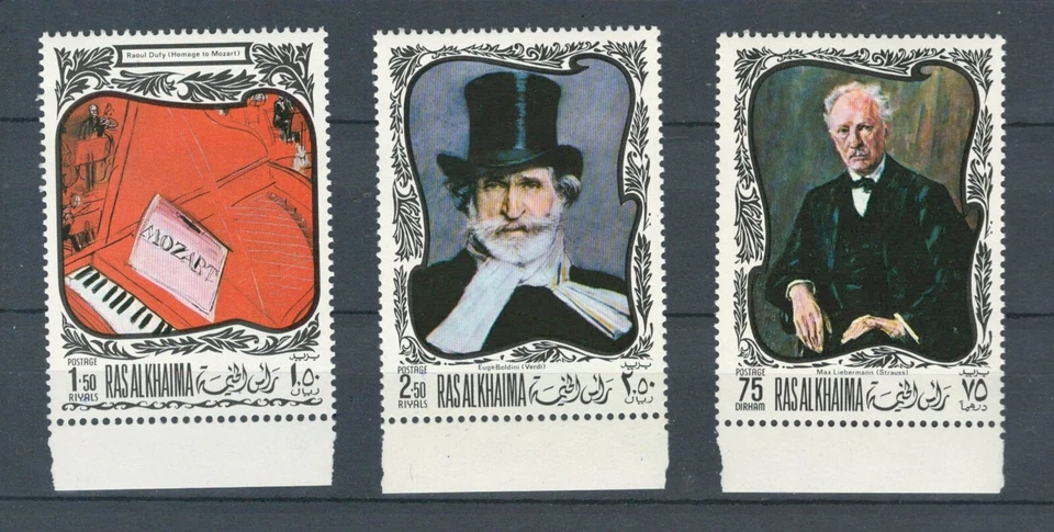 LOTE DE SELLOS DE MÚSICOS FAMOSOS MNH RAS AL KAHIMA EAU MOZART (RASK 575) Foto 1 de 1