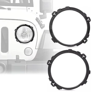 Anillo de soporte de montaje de repuesto de faros de 7" negro para Jeep Wrangler 1997-2006 - Imagen 1 de 13